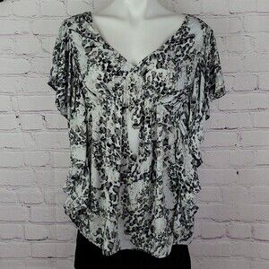 KORI America Animal Print Top/Blouse Size Small